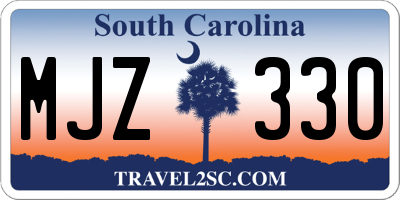 SC license plate MJZ330