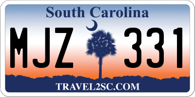 SC license plate MJZ331