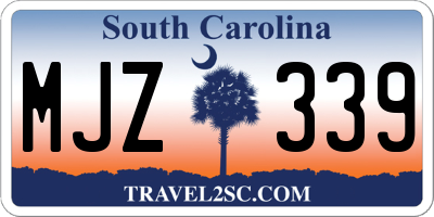 SC license plate MJZ339