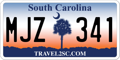 SC license plate MJZ341