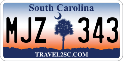 SC license plate MJZ343
