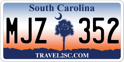 SC license plate MJZ352