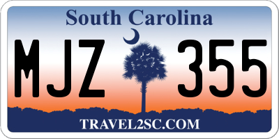 SC license plate MJZ355