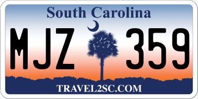 SC license plate MJZ359