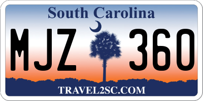 SC license plate MJZ360
