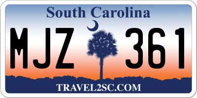 SC license plate MJZ361