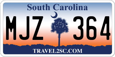 SC license plate MJZ364