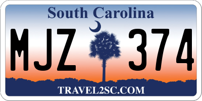 SC license plate MJZ374