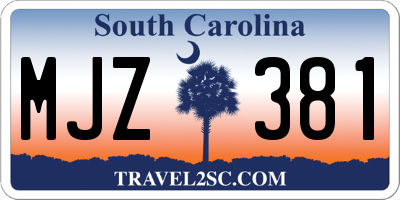 SC license plate MJZ381