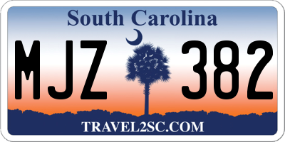 SC license plate MJZ382
