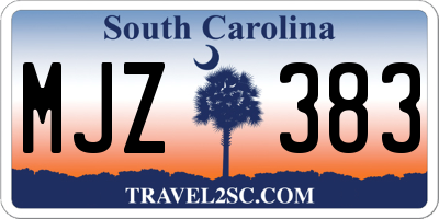 SC license plate MJZ383