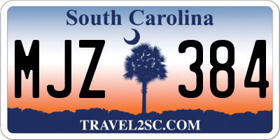 SC license plate MJZ384