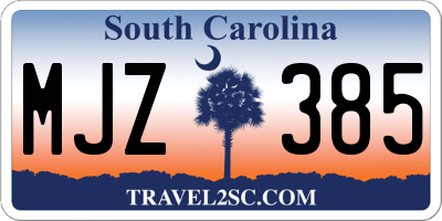 SC license plate MJZ385