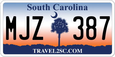 SC license plate MJZ387