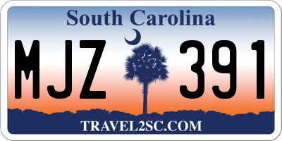 SC license plate MJZ391
