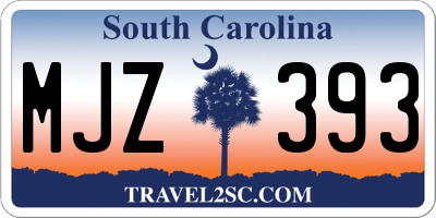 SC license plate MJZ393