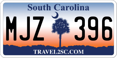 SC license plate MJZ396