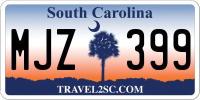 SC license plate MJZ399