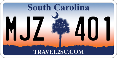 SC license plate MJZ401
