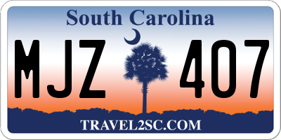 SC license plate MJZ407