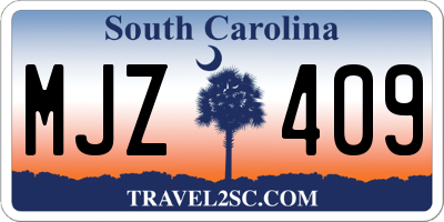 SC license plate MJZ409