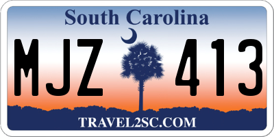 SC license plate MJZ413