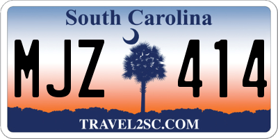 SC license plate MJZ414