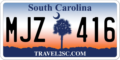 SC license plate MJZ416