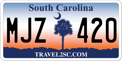 SC license plate MJZ420