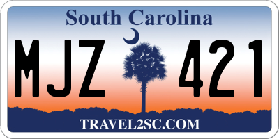 SC license plate MJZ421