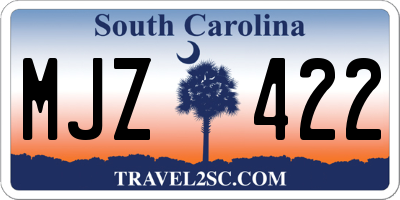 SC license plate MJZ422