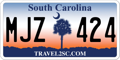 SC license plate MJZ424
