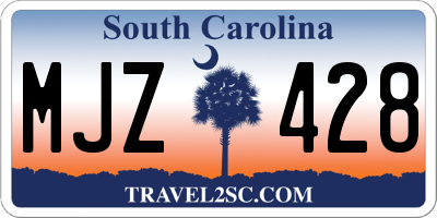 SC license plate MJZ428