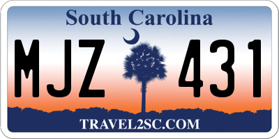 SC license plate MJZ431