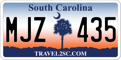 SC license plate MJZ435