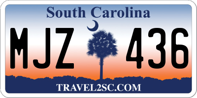 SC license plate MJZ436