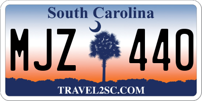 SC license plate MJZ440