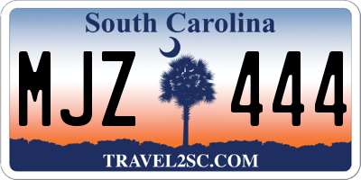 SC license plate MJZ444