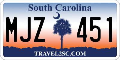 SC license plate MJZ451
