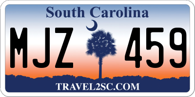 SC license plate MJZ459
