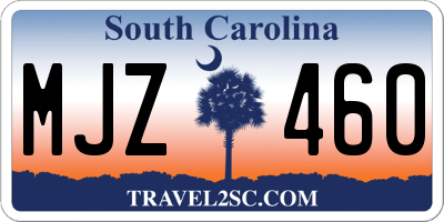 SC license plate MJZ460