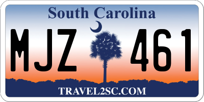 SC license plate MJZ461