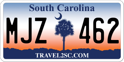 SC license plate MJZ462