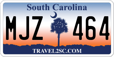 SC license plate MJZ464