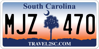 SC license plate MJZ470