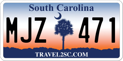 SC license plate MJZ471