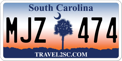 SC license plate MJZ474