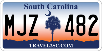 SC license plate MJZ482