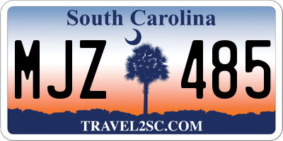 SC license plate MJZ485
