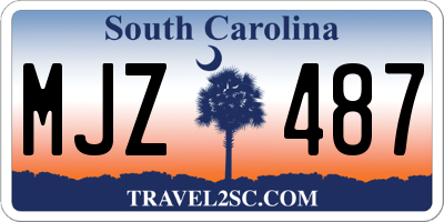 SC license plate MJZ487